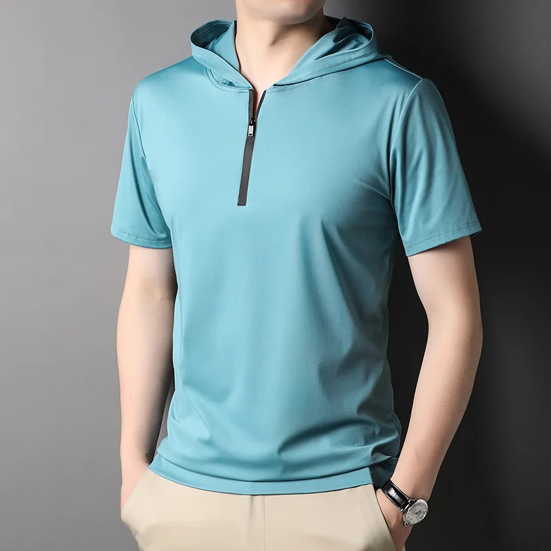 2023 T-shirt Top New Brand Design Top Hoodie Men's T-shirt with Zipper Solid Summer Short Sleeve Casual Fashion Men's Wear
2023 T-shirt Top New Brand Design Top Hoodie Men's T-shirt with Zipper Solid Summer Short Sleeve Casual Fashion Men's Wear