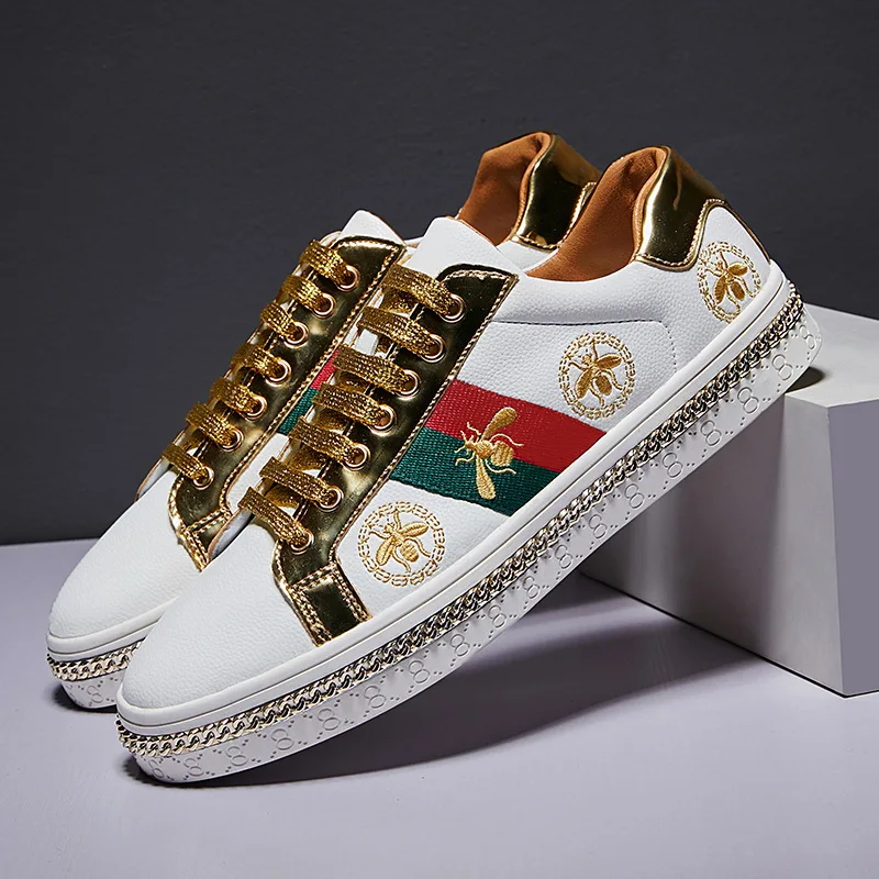 Women Shoes 2022 Men Genuine Leather Bee Designer Fashion Solid Color Vulcanized Couple Lace-up Off-White Casual Bee Shoes
Women Shoes 2022 Men Genuine Leather Bee Designer Fashion Solid Color Vulcanized Couple Lace-up Off-White Casual Bee Shoes