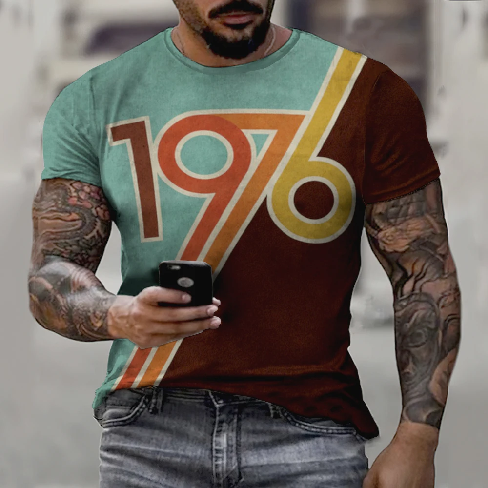 2022 New Year 1976 T Shirts for Men Harajuku Street Unisex Fashion Casual Short Sleeves 3D Printed O Neck Oversized T Shirts top
2022 New Year 1976 T Shirts for Men Harajuku Street Unisex Fashion Casual Short Sleeves 3D Printed O Neck Oversized T Shirts top