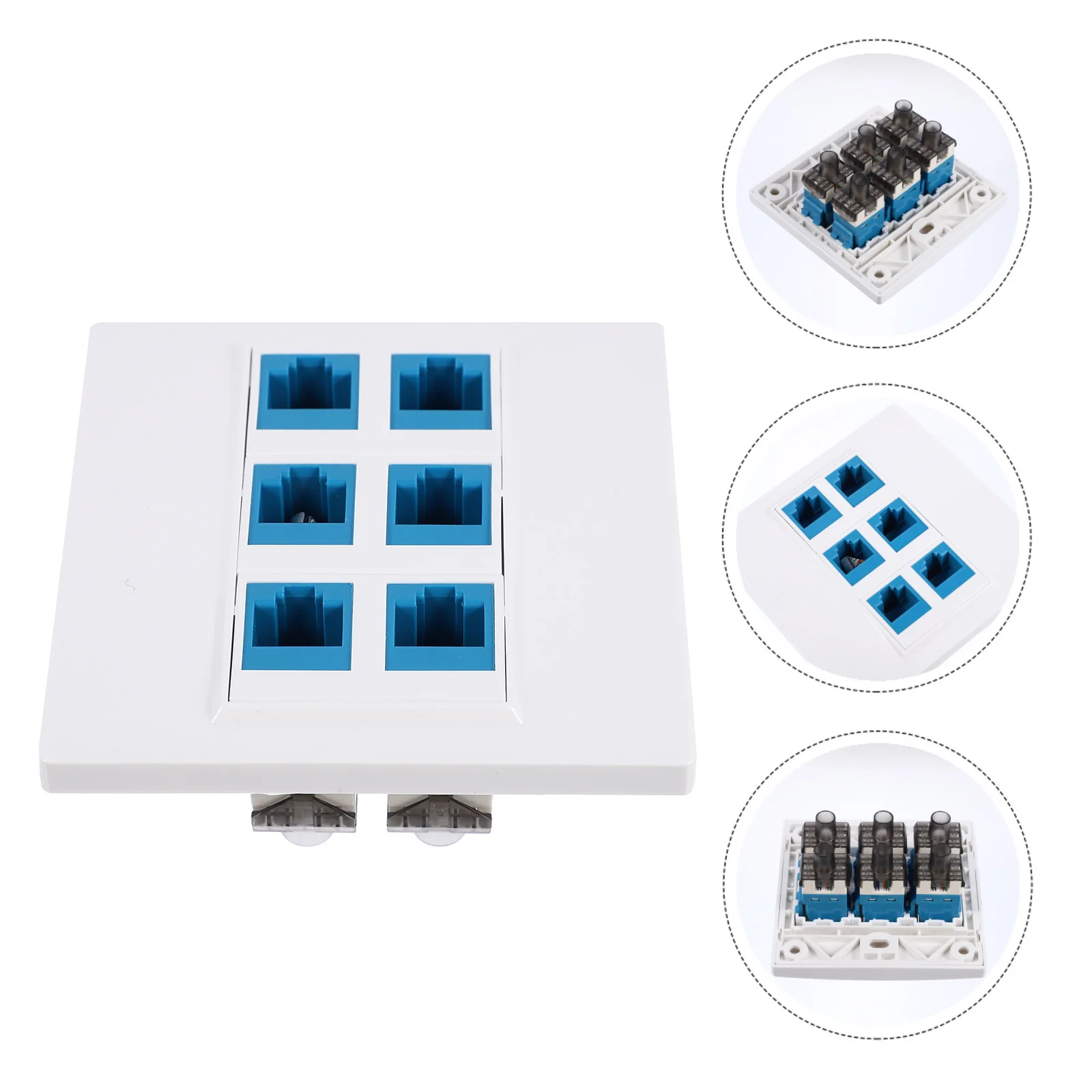 6-port Cat6 Ethernet Port Network Cable Socket Network Cable Port Panel (White)
6-port Cat6 Ethernet Port Network Cable Socket Network Cable Port Panel (White)