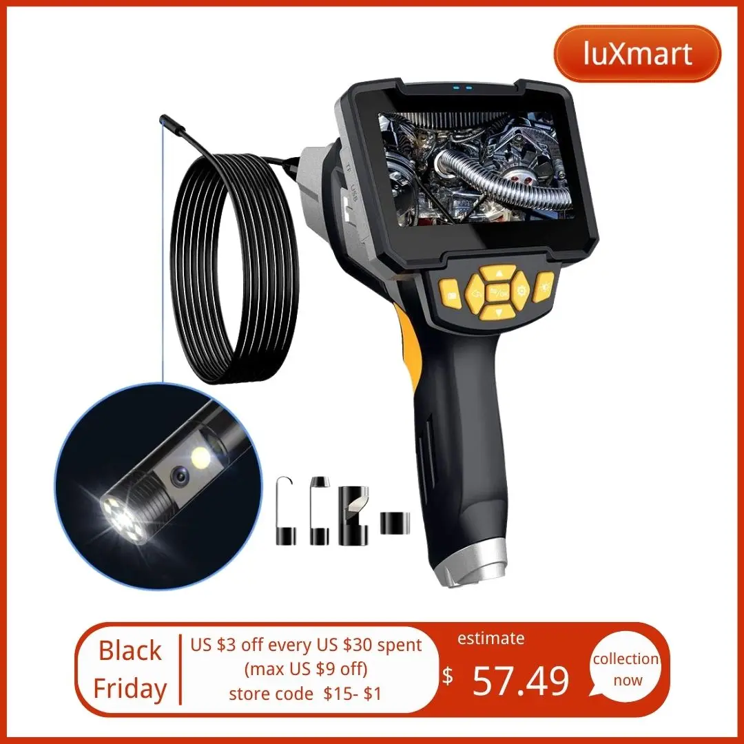 8mm Dual Lens Handheld Industrial Endoscope with 1080P 4.3 inch LCD Display IP67 Engine Drain Pipe Inspection Camera Rigid Cable
8mm Dual Lens Handheld Industrial Endoscope with 1080P 4.3 inch LCD Display IP67 Engine Drain Pipe Inspection Camera Rigid Cable