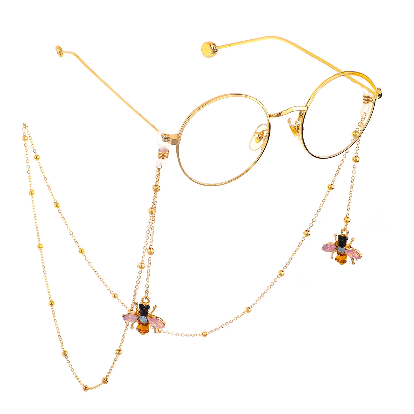 Gold / Rhinestone Bee Beaded Glasses Chain Metal sunglasses Chain Bee Pendant Sunglasses Chain Holder Lanyard Necklace Accessori
Gold / Rhinestone Bee Beaded Glasses Chain Metal sunglasses Chain Bee Pendant Sunglasses Chain Holder Lanyard Necklace Accessori
