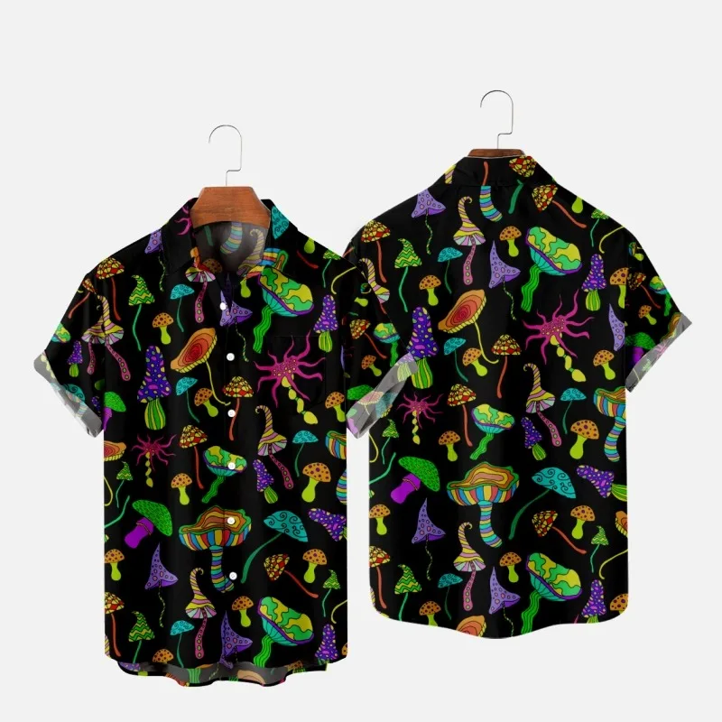 Colorful Mushroom Print Hawaiian Style Summer Casual Loose Short Sleeve Shirt Men's
Colorful Mushroom Print Hawaiian Style Summer Casual Loose Short Sleeve Shirt Men's