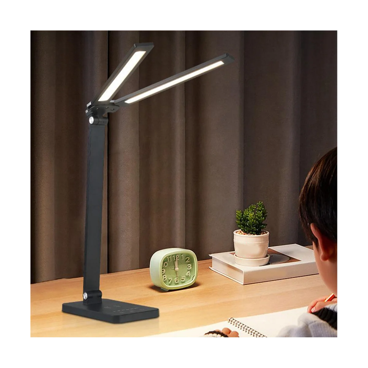 Folding Desk Lamp Double Rocker LED Desk Lamp Eye Protection Work Light Dimmable Desk Lamp Wireless Charging
Folding Desk Lamp Double Rocker LED Desk Lamp Eye Protection Work Light Dimmable Desk Lamp Wireless Charging