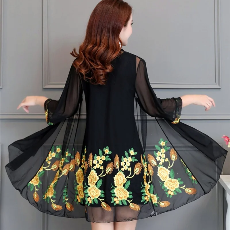 Boho Embroidery Print Lace Jacket Women Cardigan Thin Coat Three Quarter Sleeve Beach Sun Protection Clothing Y978
Boho Embroidery Print Lace Jacket Women Cardigan Thin Coat Three Quarter Sleeve Beach Sun Protection Clothing Y978