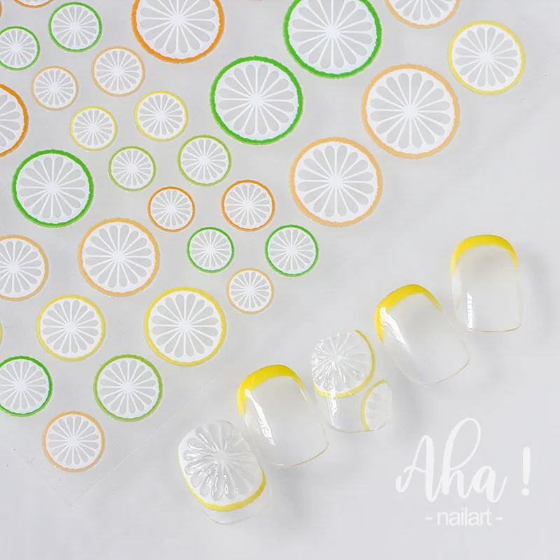 Aha Nail Decoration Stickers Fruit Peach Cherry Lemon Grapefruit Fruit Three-dimensional Relief New Craft Nail Art Decal Design
Aha Nail Decoration Stickers Fruit Peach Cherry Lemon Grapefruit Fruit Three-dimensional Relief New Craft Nail Art Decal Design
