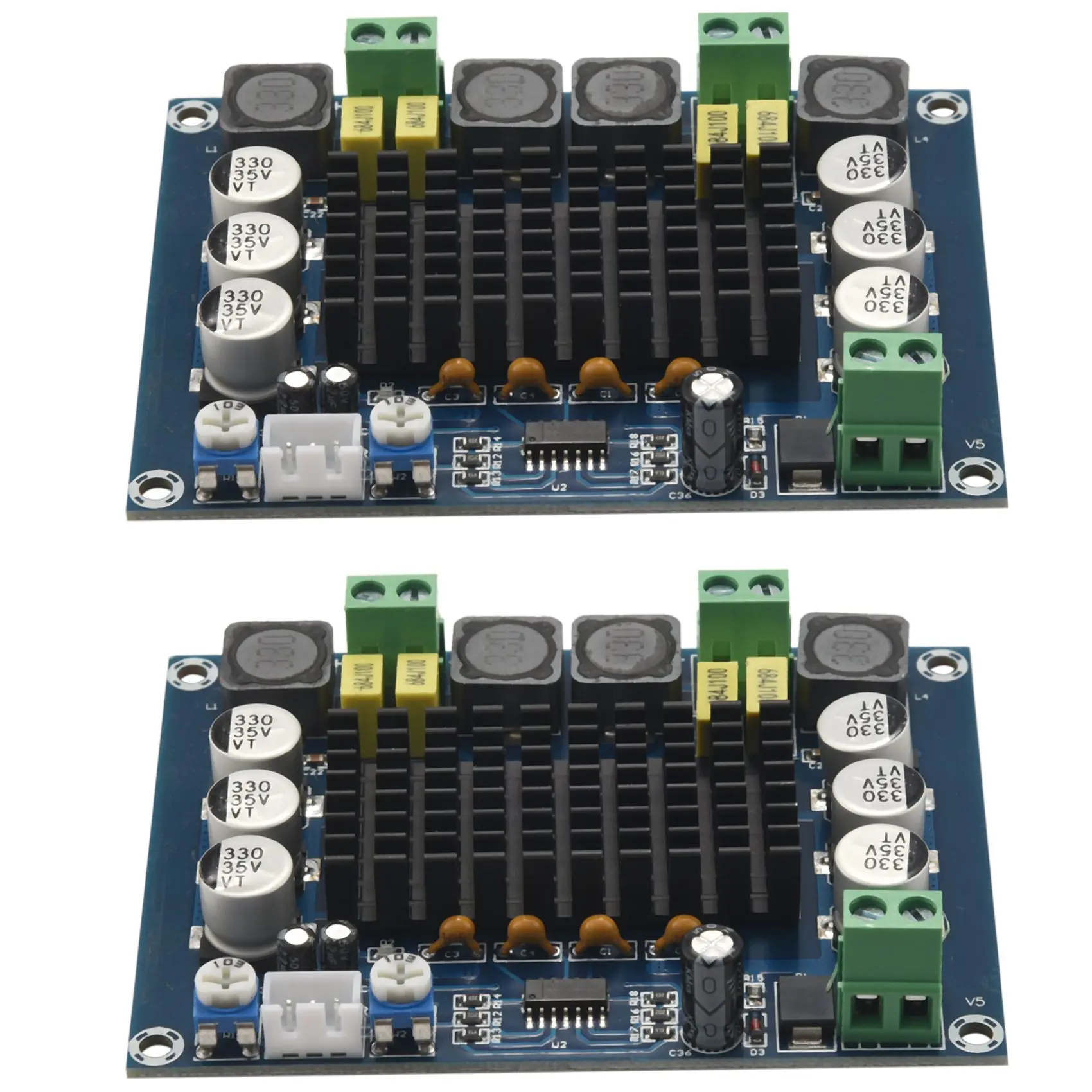 

TPA3116D2 Dual-Channel Stereo High Power Digital Audio Power Amplifier Board 2X120W XH-M543, 2 Pack