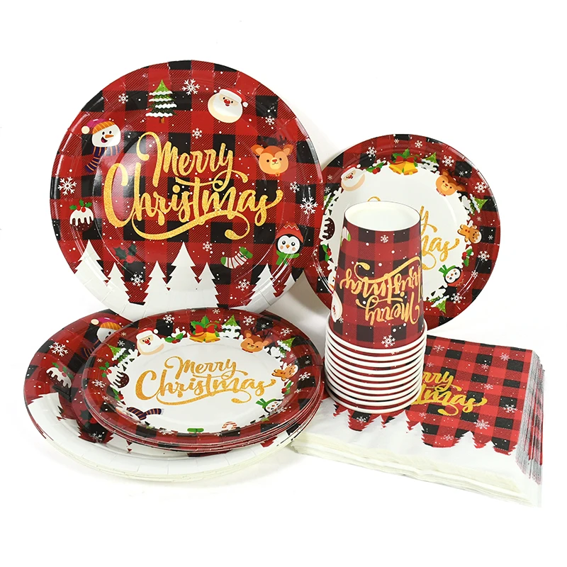 Christmas Disposable Tableware Paper Cup Plate Napkin Merry Christmas Decoration for Home Table Xmas Navidad Natal Noel New Year 
Christmas Disposable Tableware Paper Cup Plate Napkin Merry Christmas Decoration for Home Table Xmas Navidad Natal Noel New Year