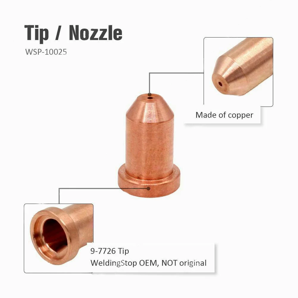 20 Pcs Plasma 9-8407 9-7726 Electrode Nozzle Tip For Thermal Dynamics PCH/M102 Plasma Welding Consumables Accessories
20 Pcs Plasma 9-8407 9-7726 Electrode Nozzle Tip For Thermal Dynamics PCH/M102 Plasma Welding Consumables Accessories