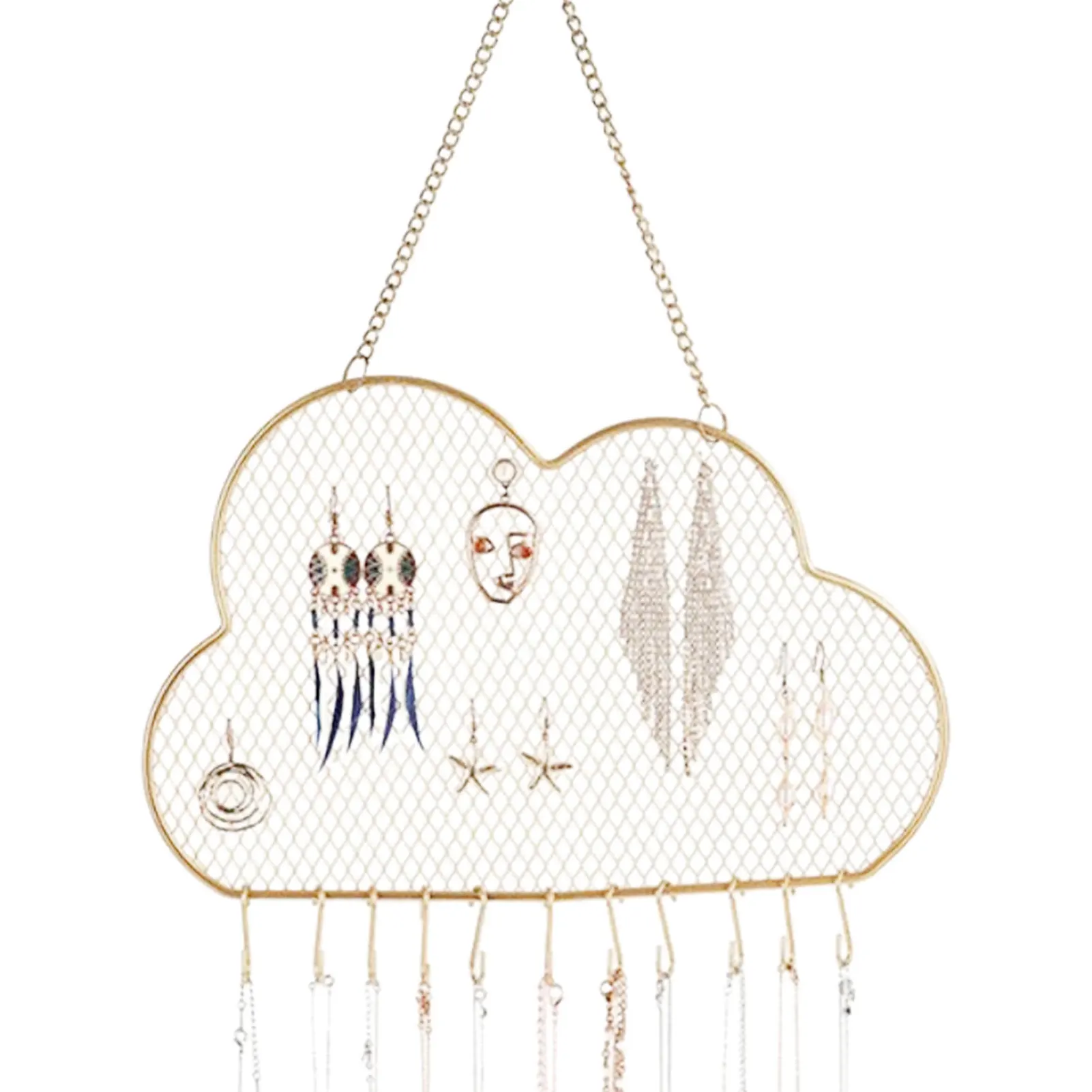 Earring Wall Organizer Metal Earring Wall Holder Organizer Cloud Shape Earring Display Stand For Jewelries Necklaces Keychains
Earring Wall Organizer Metal Earring Wall Holder Organizer Cloud Shape Earring Display Stand For Jewelries Necklaces Keychains