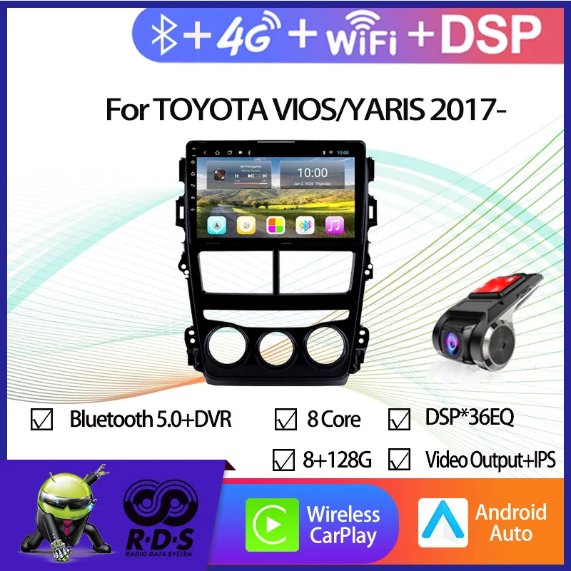 Android Car GPS Navigation For TOYOTA VIOS/YARIS 2017- Manual A/C Auto Radio Stereo Multimedia Player With Wifi 4G DSP CARPLAY
Android Car GPS Navigation For TOYOTA VIOS/YARIS 2017- Manual A/C Auto Radio Stereo Multimedia Player With Wifi 4G DSP CARPLAY
