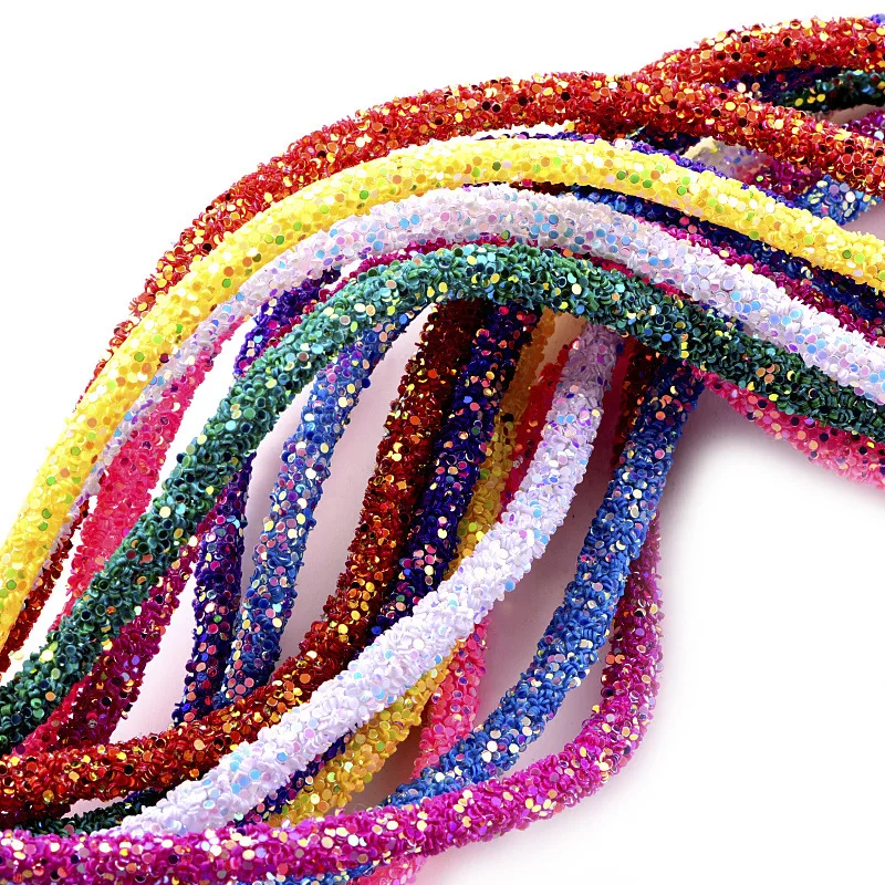 1Yard 6mm Glitter Sequins Rhinestones Soft Tube Cord Rope String for DIY Clothing Shoes Hat Jewelry Bracelet Party Decoration
1Yard 6mm Glitter Sequins Rhinestones Soft Tube Cord Rope String for DIY Clothing Shoes Hat Jewelry Bracelet Party Decoration