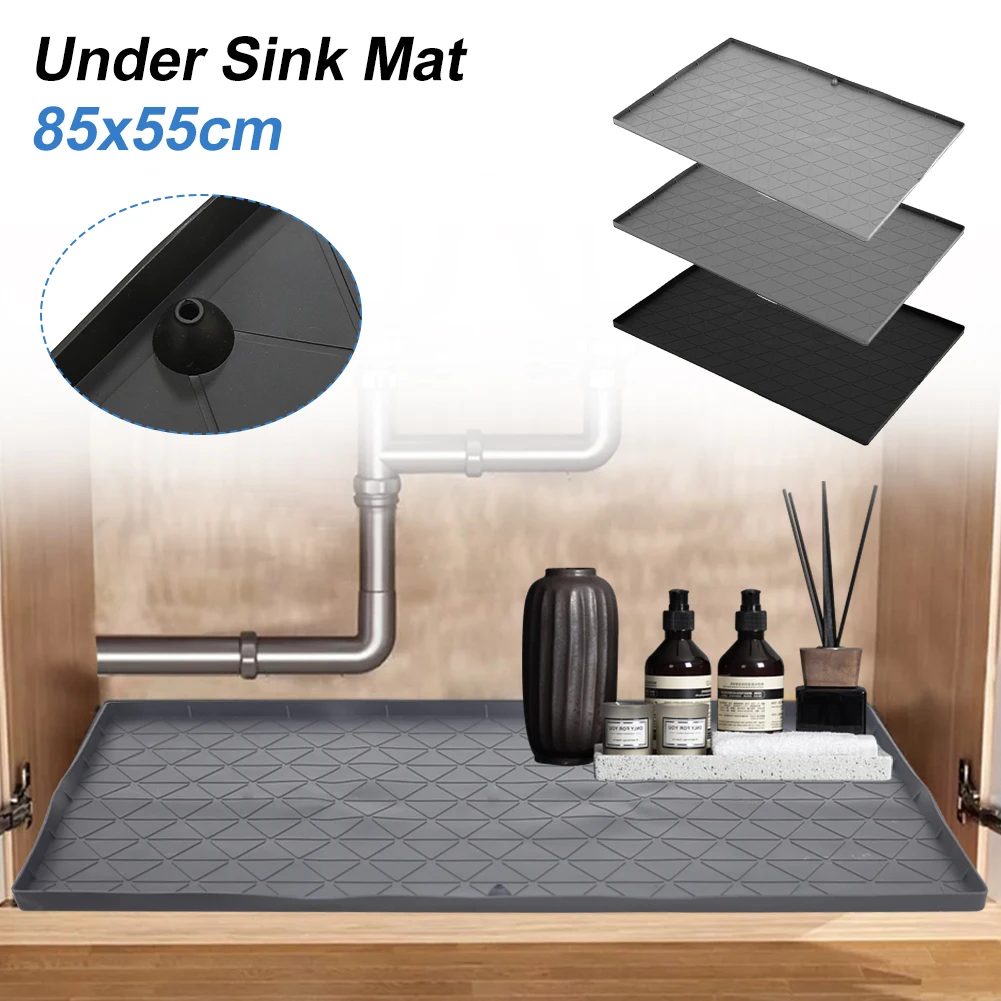1PCS Under Sink Tray Absorbent Mat 85x55x2cm Waterproof Silicone Drain Mat Kitchen Bathroom Sink Mat Cabinet Liner Mat
1PCS Under Sink Tray Absorbent Mat 85x55x2cm Waterproof Silicone Drain Mat Kitchen Bathroom Sink Mat Cabinet Liner Mat