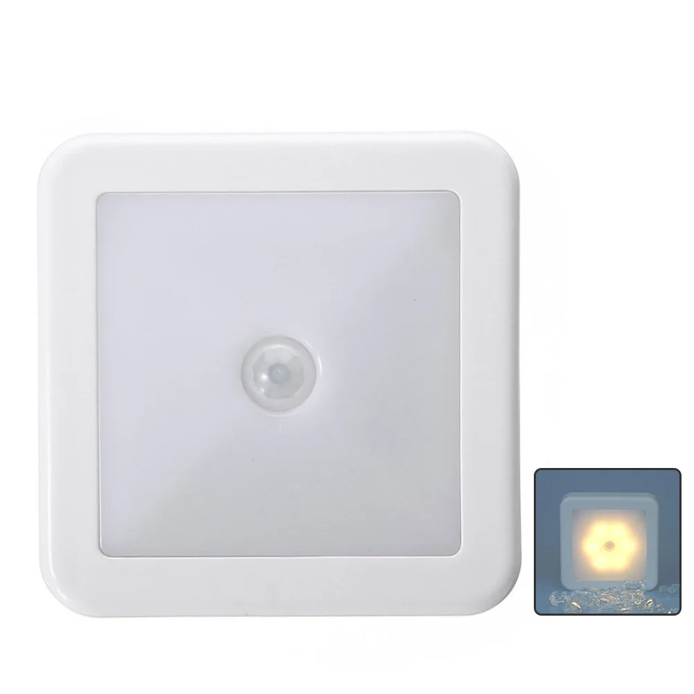 Square Stair Smart Wireless Led Night Light Battery Powered PIR Motion Sensor Lamp Auto On Off Cabinet Bedroom
Square Stair Smart Wireless Led Night Light Battery Powered PIR Motion Sensor Lamp Auto On Off Cabinet Bedroom