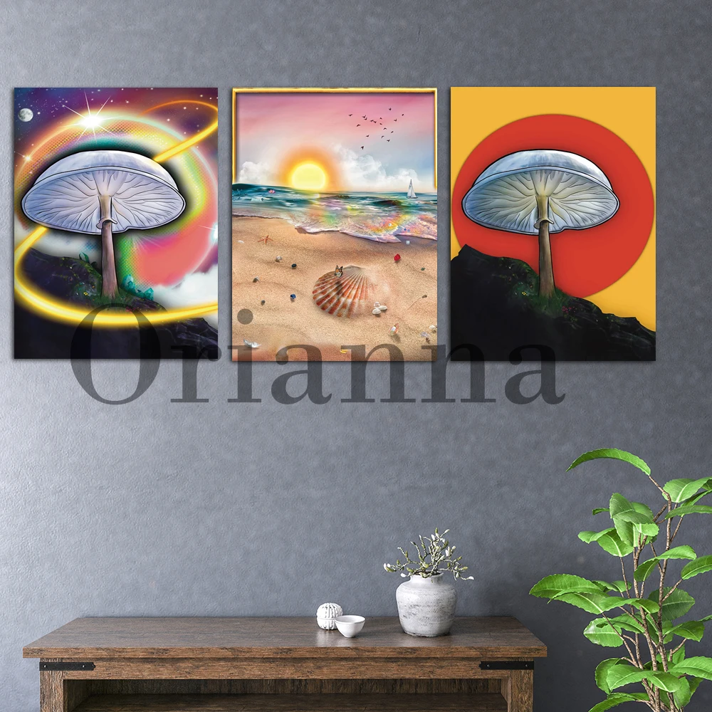 Sandy Beach Tropical Surf Psychedelic Magic Mushroom Abstract Wall Art Prints Posters Modern Home Living Room Decor Painting
Sandy Beach Tropical Surf Psychedelic Magic Mushroom Abstract Wall Art Prints Posters Modern Home Living Room Decor Painting