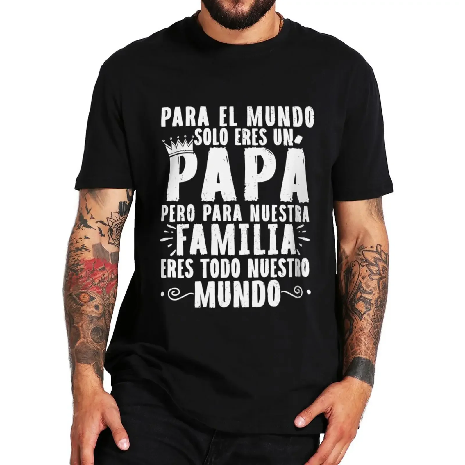 Винтажная Футболка Papa забавная футболка с испанским текстом подарок на день отца