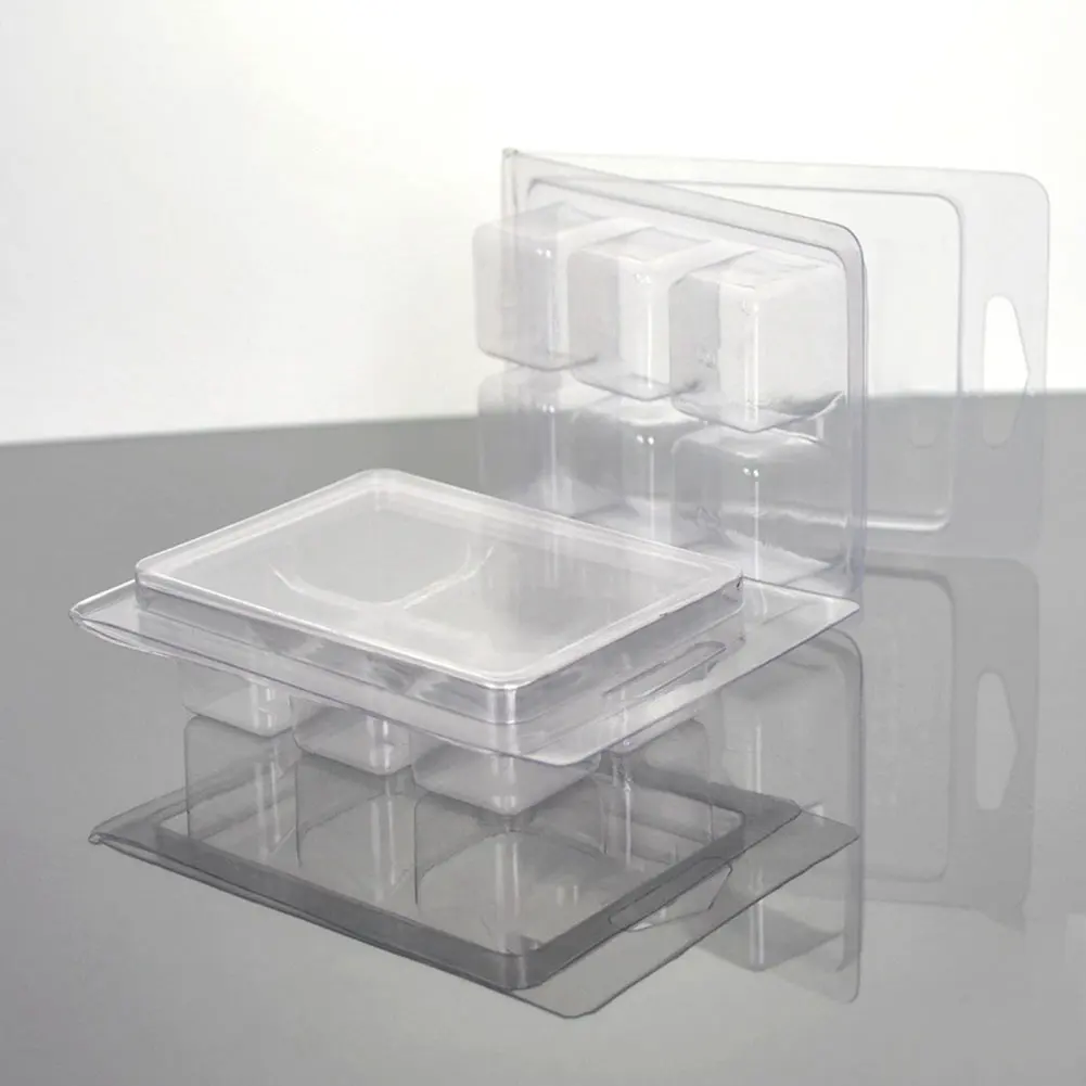 50pcs Clear Boxes Square DIY Resuable Melt Molds Packaging 6 Cavity Clamshell Candle Making Pet Mould Soap Cube Tray
50pcs Clear Boxes Square DIY Resuable Melt Molds Packaging 6 Cavity Clamshell Candle Making Pet Mould Soap Cube Tray