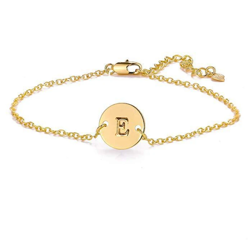 New Fashion Round Uppercase 26 English Initials Gold Bracelet for Women Girl Jewelry Gift
New Fashion Round Uppercase 26 English Initials Gold Bracelet for Women Girl Jewelry Gift