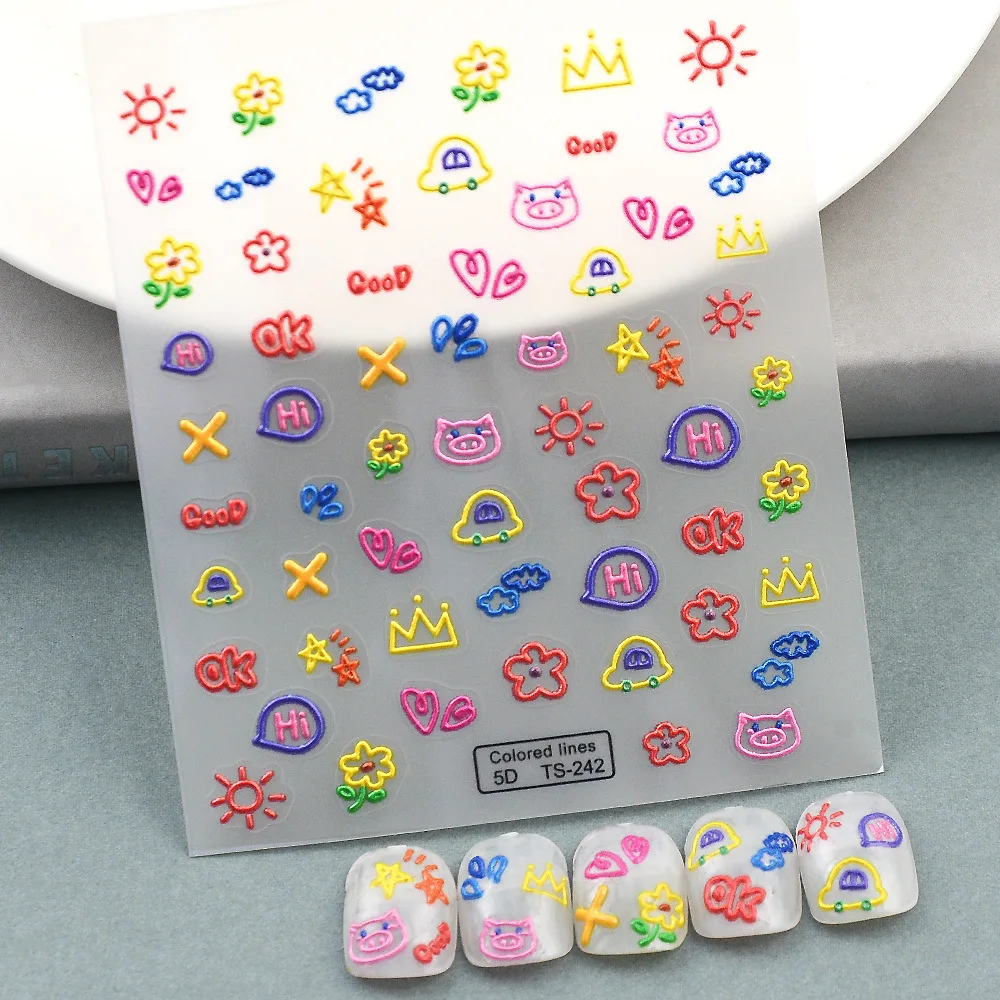 Embossed New Kids Nail Art Sticker 5D Cartoon Design Pattern Ultrathin Decor Slider Charm Manicure Decal Supplies Press on Nails
Embossed New Kids Nail Art Sticker 5D Cartoon Design Pattern Ultrathin Decor Slider Charm Manicure Decal Supplies Press on Nails