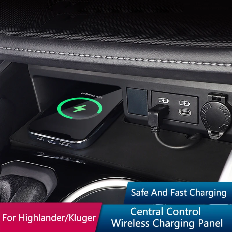 QHCP Car Wireless Charger Fast Quick Charging QI Type-C Plug For Toyota Highlander Crown Kluger 2022 RAV4 Camry Avalon Accessory
QHCP Car Wireless Charger Fast Quick Charging QI Type-C Plug For Toyota Highlander Crown Kluger 2022 RAV4 Camry Avalon Accessory