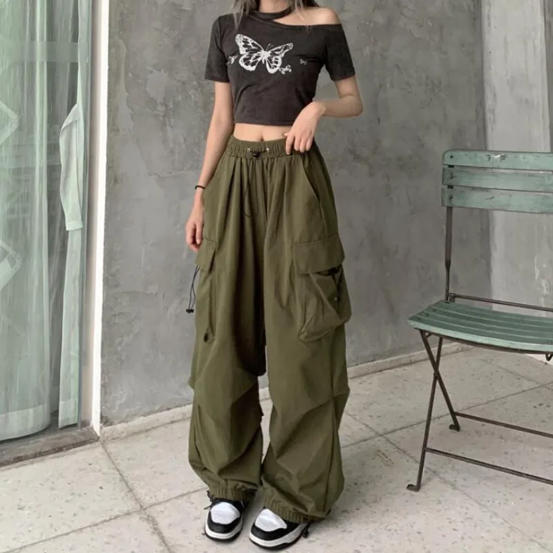 New Women Cargo Pants High Waist Vintage Grey Loose Streetwear Baggy Jeans Retro Sporty Pockets Wide Leg Denim Trousers Overalls
New Women Cargo Pants High Waist Vintage Grey Loose Streetwear Baggy Jeans Retro Sporty Pockets Wide Leg Denim Trousers Overalls
