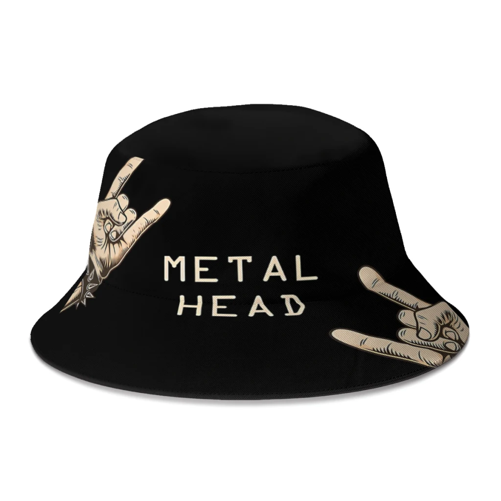 Черная Панама из тяжелого металла Metalhead для женщин и мужчин, студентов, складная Осенняя Кепка для рыбалки, Боб