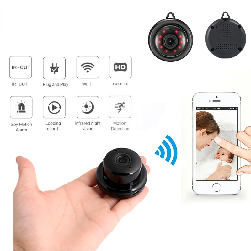 IP-камера видеонаблюдения, Wi-Fi, 1080P, с датчиком движения и слотом для SD-карты
IP-камера видеонаблюдения, Wi-Fi, 1080P, с датчиком движения и слотом для SD-карты