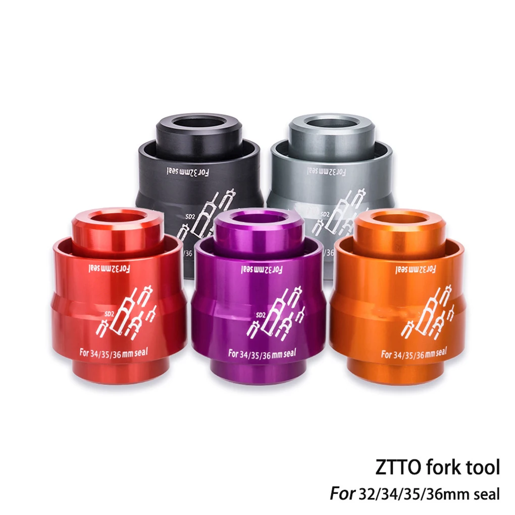 

ZTTO Bike Suspension Front Fork Dust Seal Aluminium Alloy Installation Tool Kit Maintenance for 32 34 35 36MM Orange