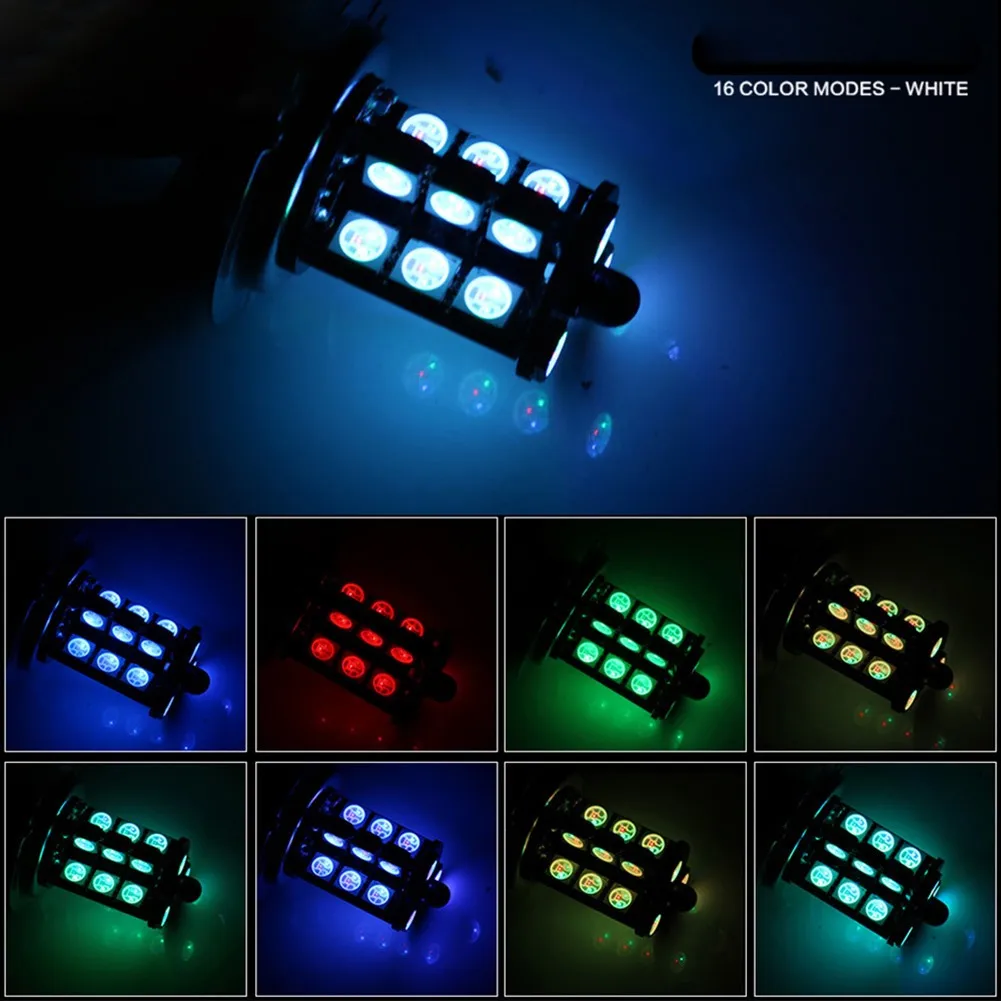 2X H11/H9/H8 27SMD 5050 разноцветные RGB светодиодные противотуманные фасветильник s лампа дальнего света + дистанционное управление 360 градусветильни...
2X H11/H9/H8 27SMD 5050 разноцветные RGB светодиодные противотуманные фасветильник s лампа дальнего света + дистанционное управление 360 градусветильни...