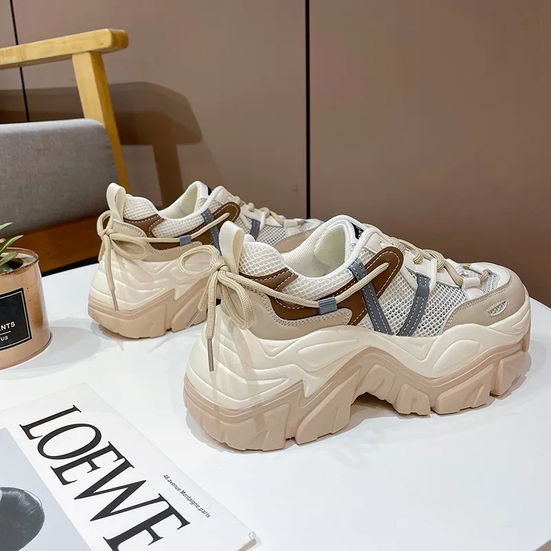 Platform Sneakers Women Shoes 2022 Fashion Casual Lace Up Thick Sole Shoes Woman Breathable Chunky Sneakers Mesh Vulcanize Shoes
Platform Sneakers Women Shoes 2022 Fashion Casual Lace Up Thick Sole Shoes Woman Breathable Chunky Sneakers Mesh Vulcanize Shoes