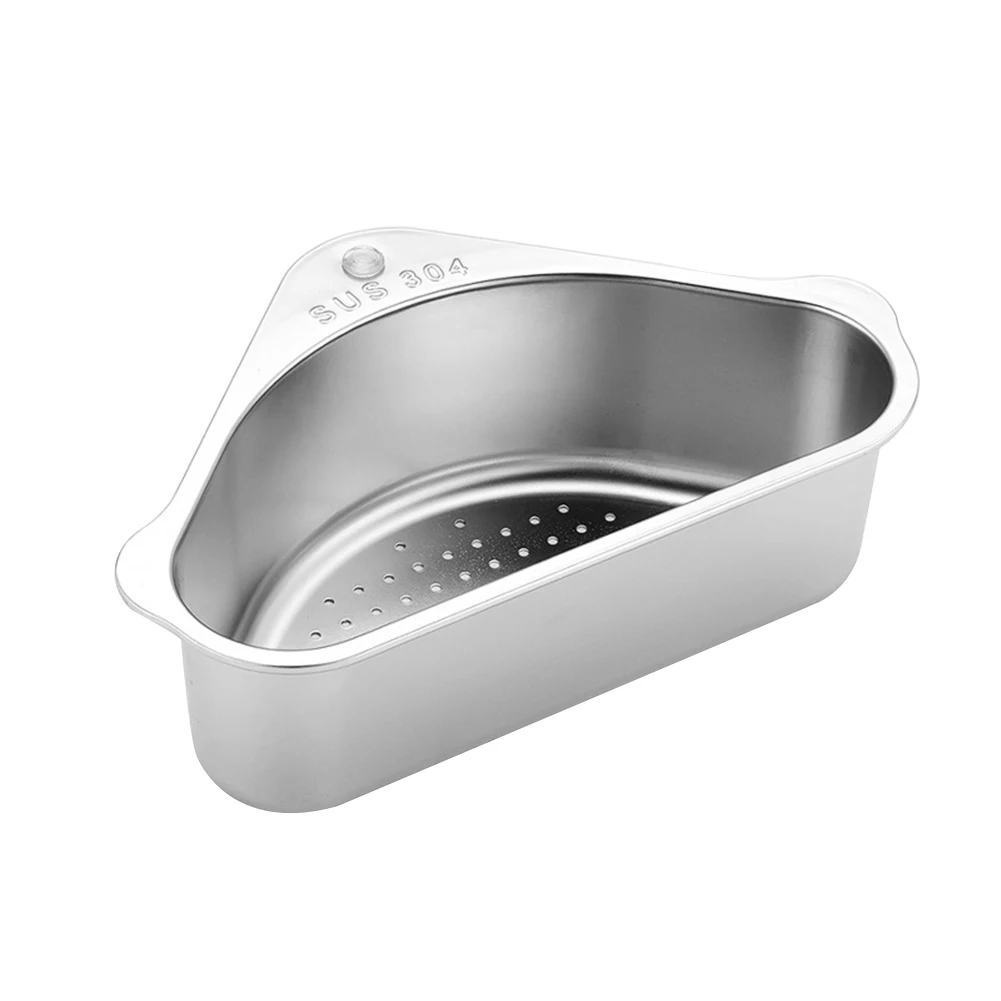 304 Stainless Steel Triangle Drain Basket Kitchen Sink Filter Shelf Fruit Vegetable Drainer Rack Sink Sponge Storage Basket
304 Stainless Steel Triangle Drain Basket Kitchen Sink Filter Shelf Fruit Vegetable Drainer Rack Sink Sponge Storage Basket