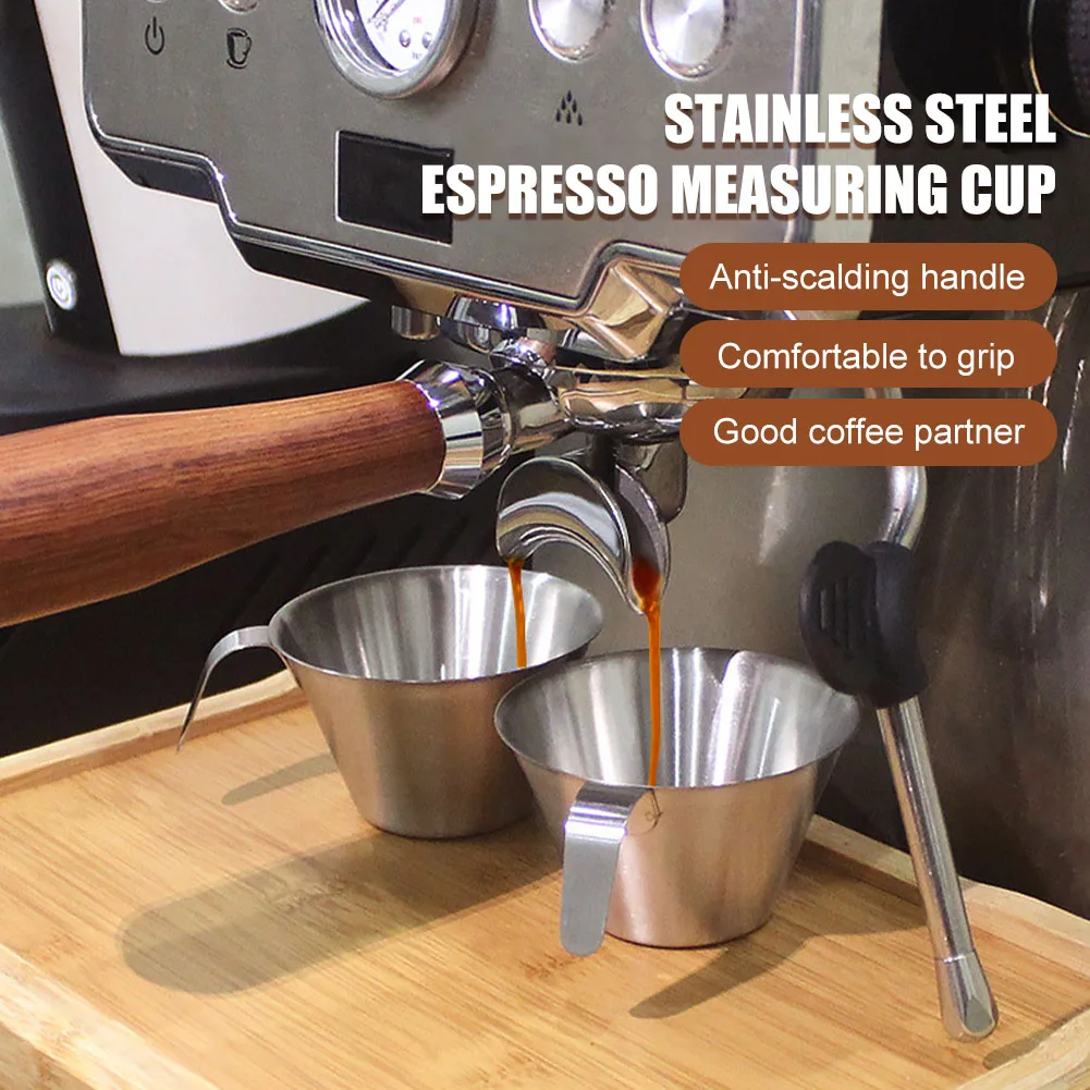 Stainless Steel Coffee Measuring Cup 100ML Espresso Cup With Handle Coffee Extraction Cup Barista Tools Coffee Accessories
Stainless Steel Coffee Measuring Cup 100ML Espresso Cup With Handle Coffee Extraction Cup Barista Tools Coffee Accessories