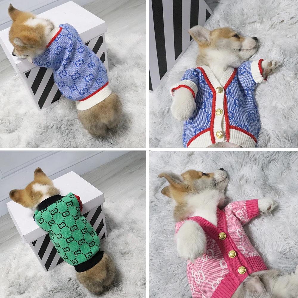 Cardigan Dog Sweaters for Small Dogs Designer Dog Clothes Cat Clothing Autumn and Winter Luxury Pet Clothes Sweaters
Cardigan Dog Sweaters for Small Dogs Designer Dog Clothes Cat Clothing Autumn and Winter Luxury Pet Clothes Sweaters