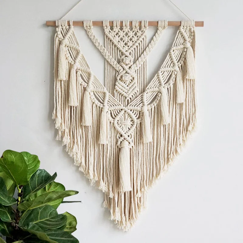 Macrame PATIMATE Wall Hanging Tapestry Wall Decoration Cotton Bohemian Handmade Woven Home Decoration Beautiful Gifts 55x70cm 
Macrame PATIMATE Wall Hanging Tapestry Wall Decoration Cotton Bohemian Handmade Woven Home Decoration Beautiful Gifts 55x70cm