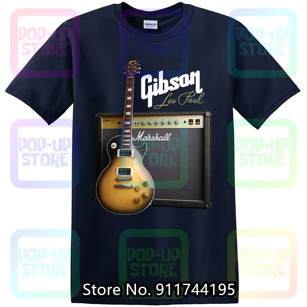 Футболка с изображением гитары Gibson Les Paul хлопок 100% комфорт размер S-5XL | Мужская