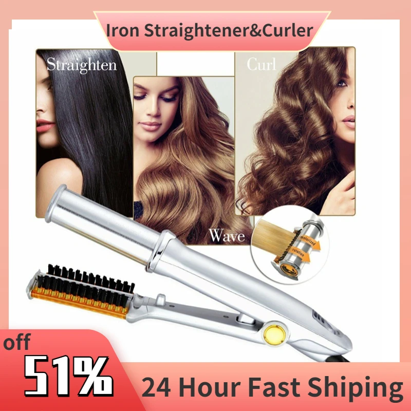 2 In 1 Professional Hair Straightening Iron Curling Iron Straightener&Curler Styler Multi Hair Styling Tool Flat Iron With Brush
2 In 1 Professional Hair Straightening Iron Curling Iron Straightener&Curler Styler Multi Hair Styling Tool Flat Iron With Brush