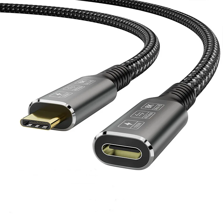 

USB4.0 Revolution Female 8K Transmission Data Cable 40G High-Speed 100W Charging Transmission Data Transfer Extension Cable