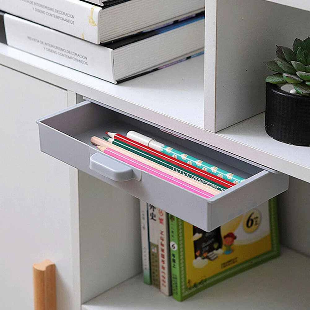 Self-adhesive Under Desk Drawer Storage Box No Punching Cabinet Organizer Box Stationery Box For Pens Office Home
Self-adhesive Under Desk Drawer Storage Box No Punching Cabinet Organizer Box Stationery Box For Pens Office Home