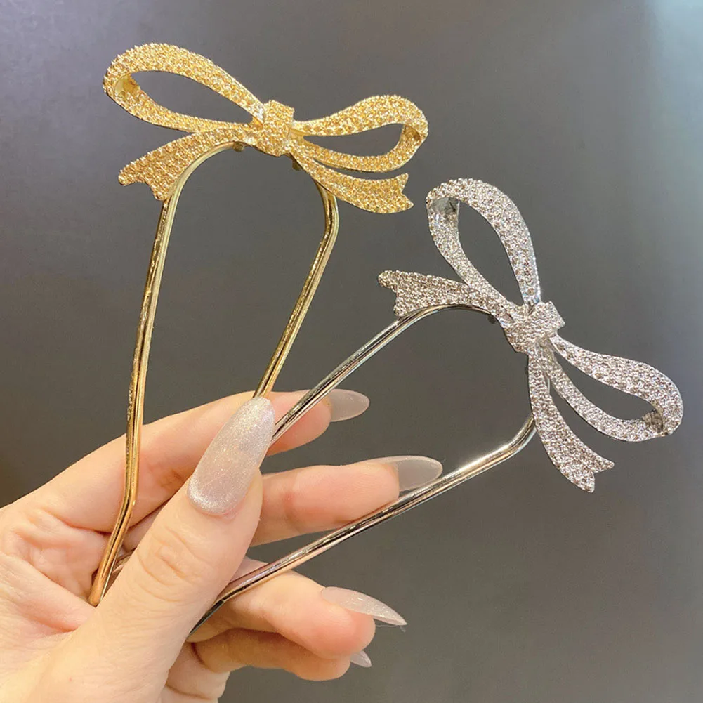 New Women Elegant Metal Bow Hair Stick Simple Hair Styling Accessories Hair Clip Holder Vintage Barrette Hair Pin Gold Silver
New Women Elegant Metal Bow Hair Stick Simple Hair Styling Accessories Hair Clip Holder Vintage Barrette Hair Pin Gold Silver
