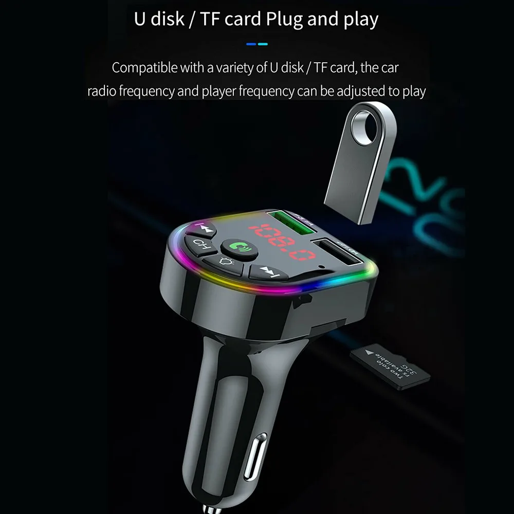 Car Bluetooth FM Player Wireless Radio Adapter Kit 2 USB Charger USB Dual-Port Charging Cigaret Lighter Power Supply
Car Bluetooth FM Player Wireless Radio Adapter Kit 2 USB Charger USB Dual-Port Charging Cigaret Lighter Power Supply