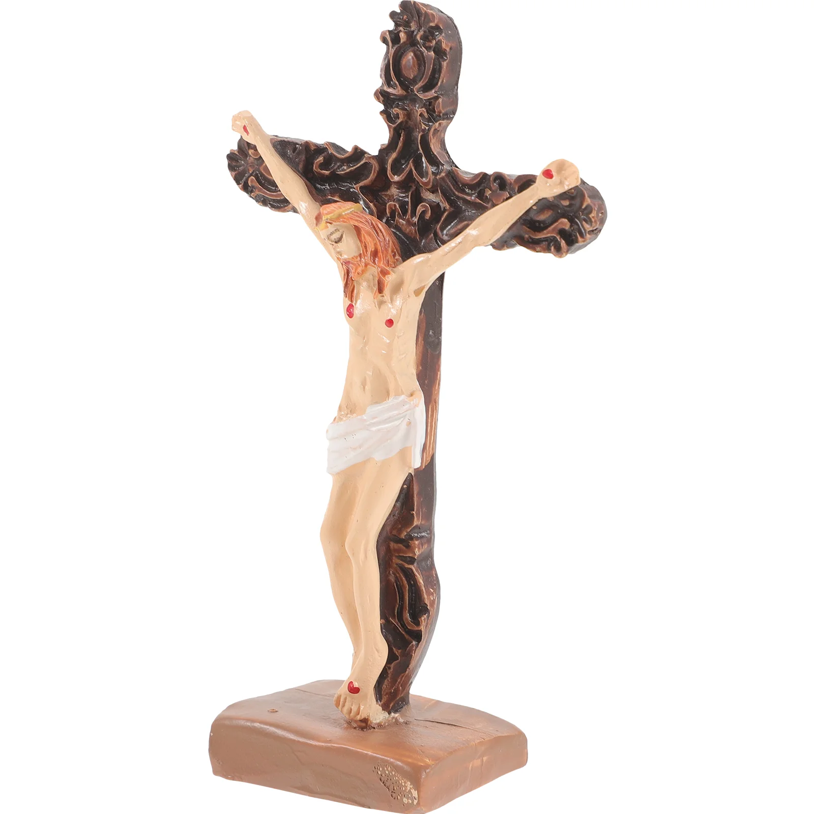 

Jesus Cross Eastern Desktop Adornment Christ Statue Western Statues Sculptures Decorative Cabinets Ornaments