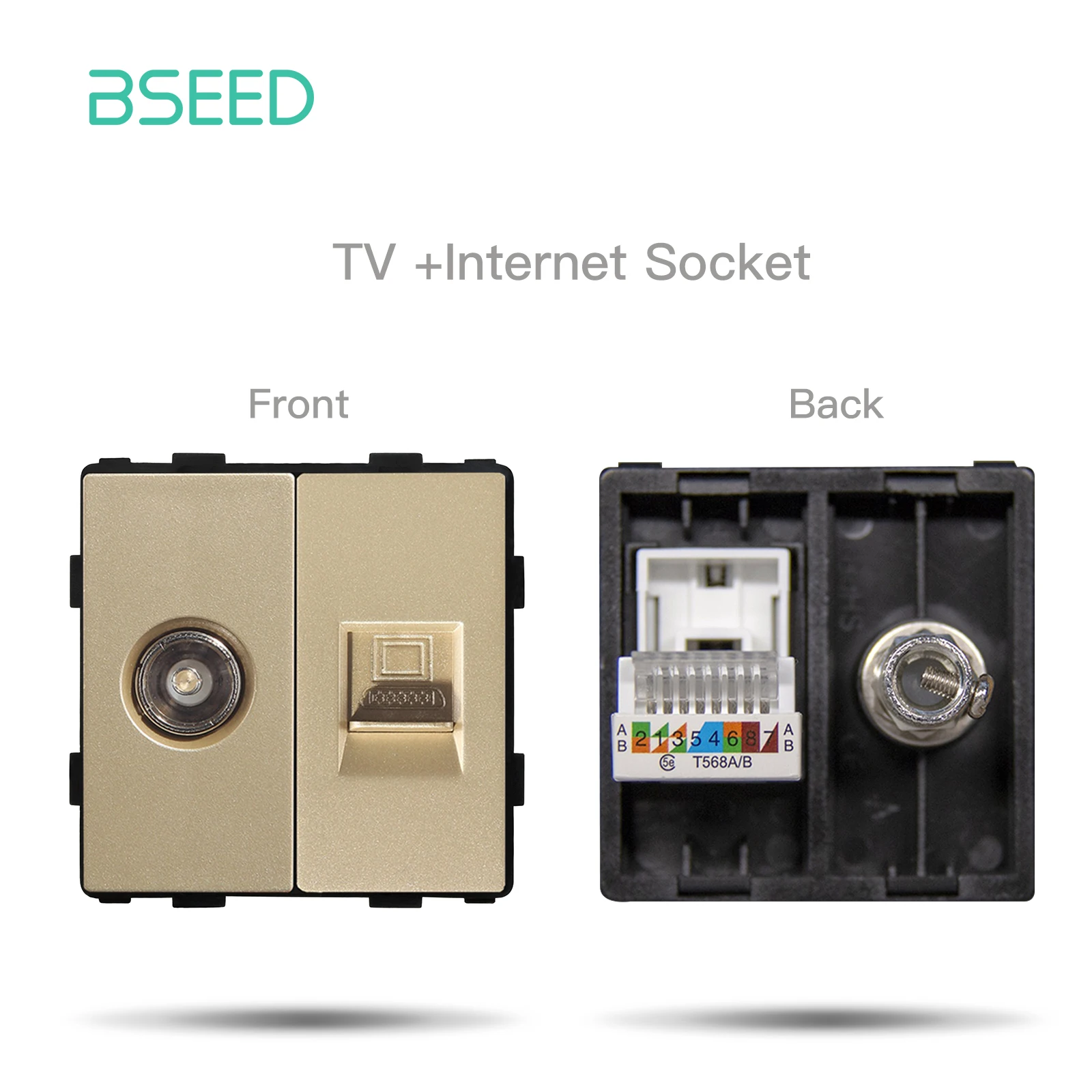 BSEED Модули стеклянная панель с двойной USB розеткой 
BSEED Модули стеклянная панель с двойной USB розеткой