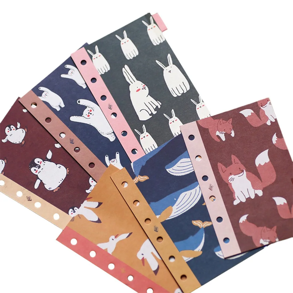 Индексные страницы мультяшные животные 6 шт. 
Индексные страницы мультяшные животные 6 шт.