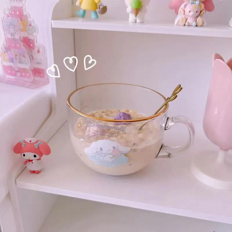 Sanrio Kawaii Melody Kuromi Cinnamoroll Hello Kitty Y2K Anime Depicting Gold Glass Cup Cute Cartoon Image Milk Tea Cup Home Mug
Sanrio Kawaii Melody Kuromi Cinnamoroll Hello Kitty Y2K Anime Depicting Gold Glass Cup Cute Cartoon Image Milk Tea Cup Home Mug