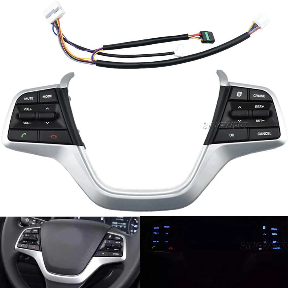 Новая кнопка рулевого колеса для Hyundai Elantra 2016-2019 л кнопки Bluetooth телефон круиз контроль громкость с подсветкой
Новая кнопка рулевого колеса для Hyundai Elantra 2016-2019 л кнопки Bluetooth телефон круиз контроль громкость с подсветкой