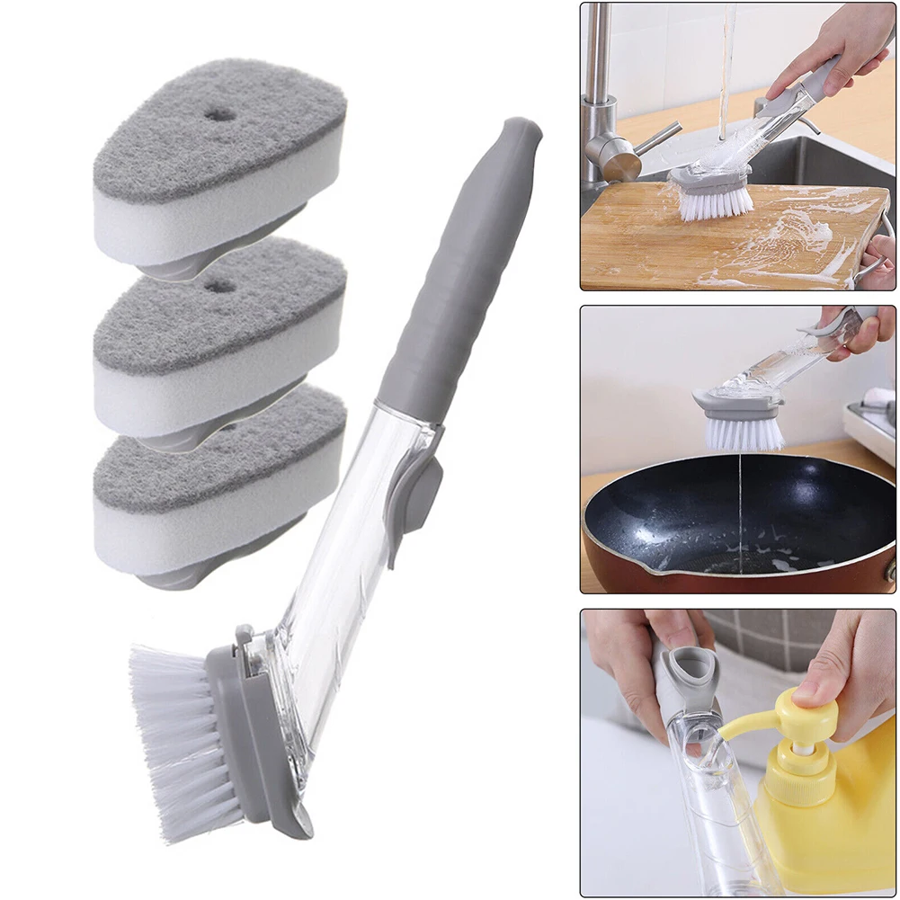 Kitchen Cleaning Brush 2 In 1 Long Handle Cleaing Brush With Removable Brush Sponge Dispenser Dishwashing Brush Kitchen Tools
Kitchen Cleaning Brush 2 In 1 Long Handle Cleaing Brush With Removable Brush Sponge Dispenser Dishwashing Brush Kitchen Tools