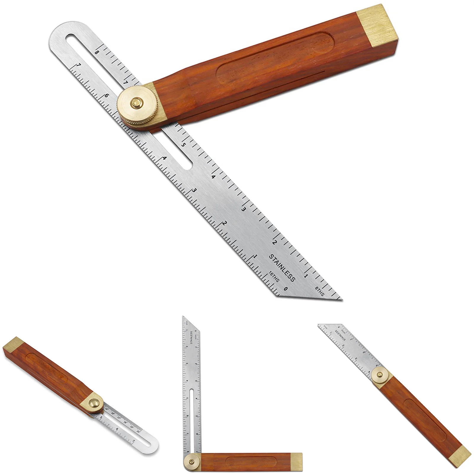 Angle Rulers Gauges Stainless Steel Ruler Square Sliding T-Bevel With Wooden Handle Level Measuring Tool Gauge Protractor
Angle Rulers Gauges Stainless Steel Ruler Square Sliding T-Bevel With Wooden Handle Level Measuring Tool Gauge Protractor