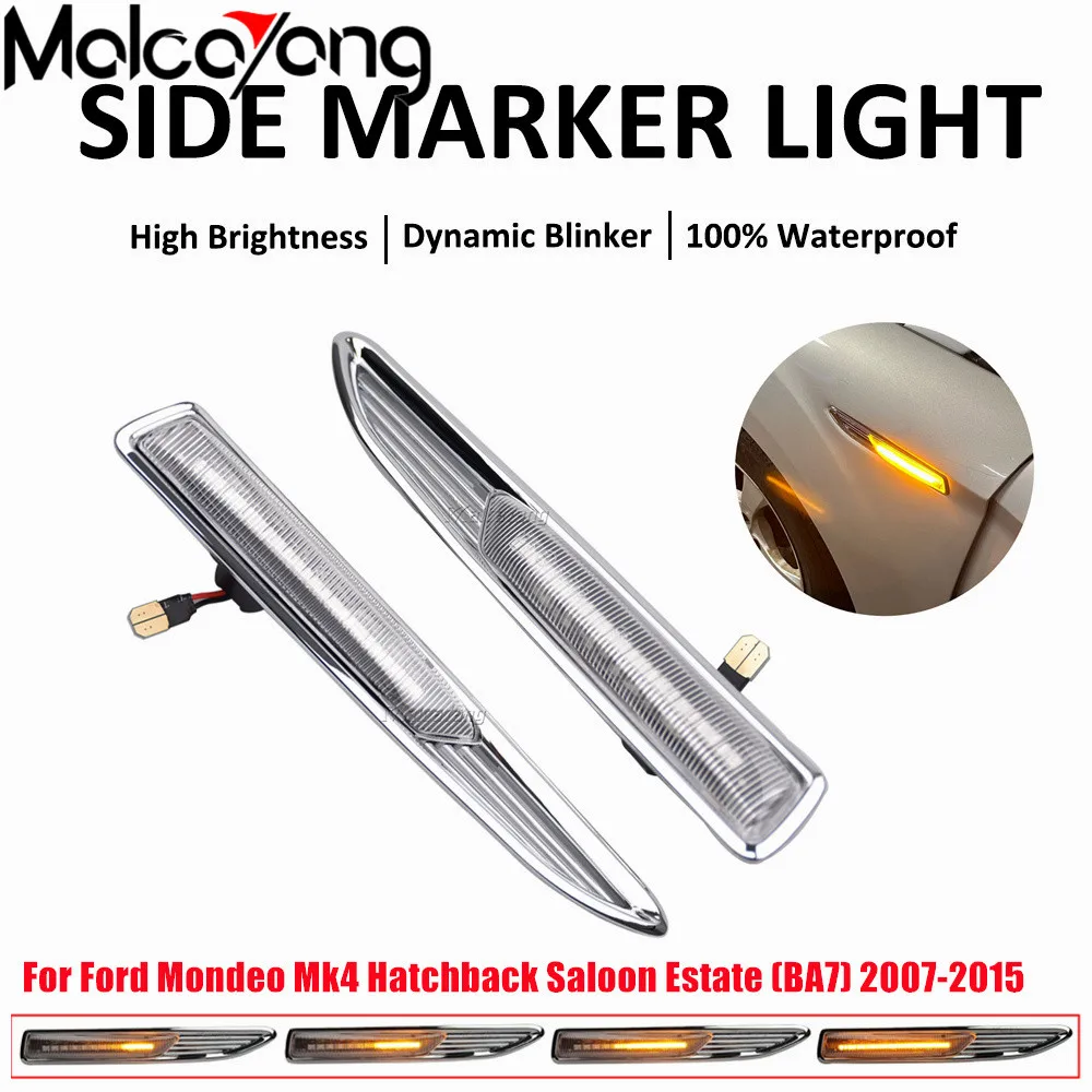 For Ford Mondeo 4 Mk4 BA7 2007-2015 High quality Dynamic LED Side Marker Turn Signal Light Sequential Blinker Lamps Car Styling
For Ford Mondeo 4 Mk4 BA7 2007-2015 High quality Dynamic LED Side Marker Turn Signal Light Sequential Blinker Lamps Car Styling