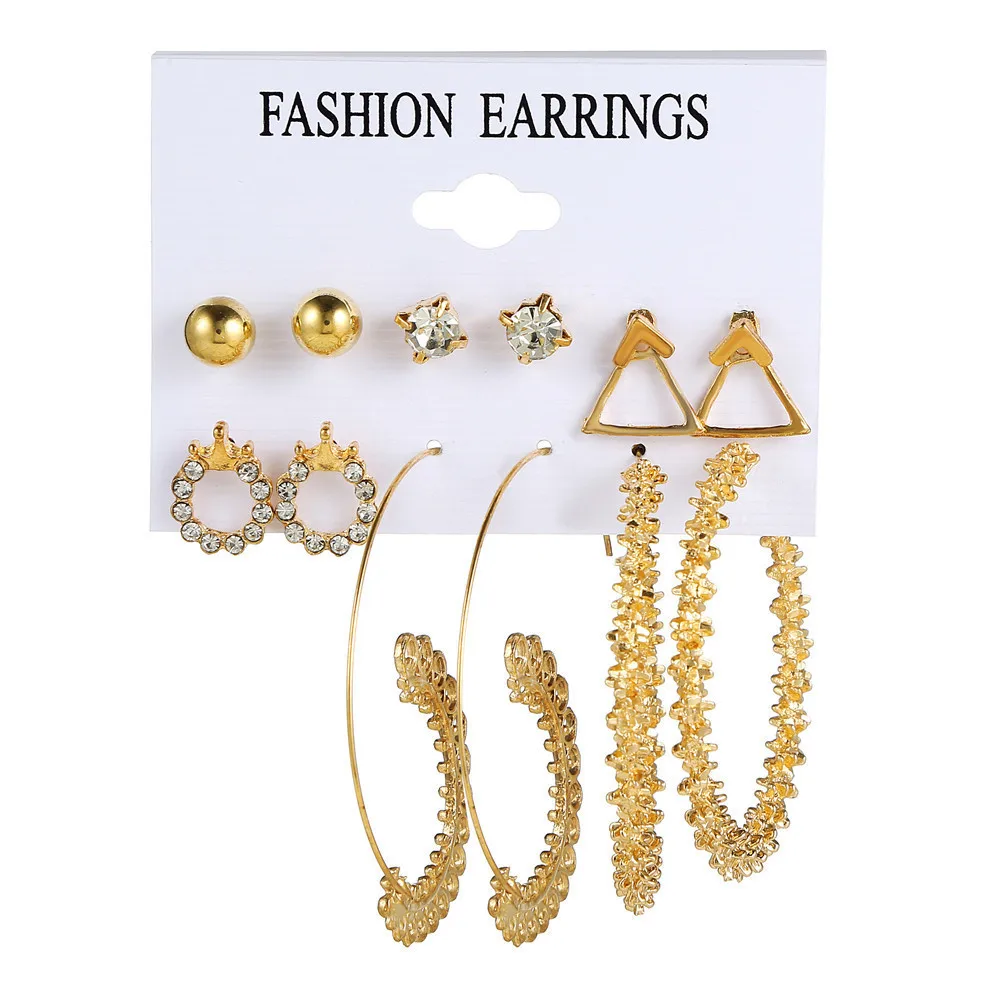 New Earring Set 6 Pair Creative Simple Acrylic Earrings Alloy Metal Earrings Pearl Earrings Women's Jewelry Gift
New Earring Set 6 Pair Creative Simple Acrylic Earrings Alloy Metal Earrings Pearl Earrings Women's Jewelry Gift