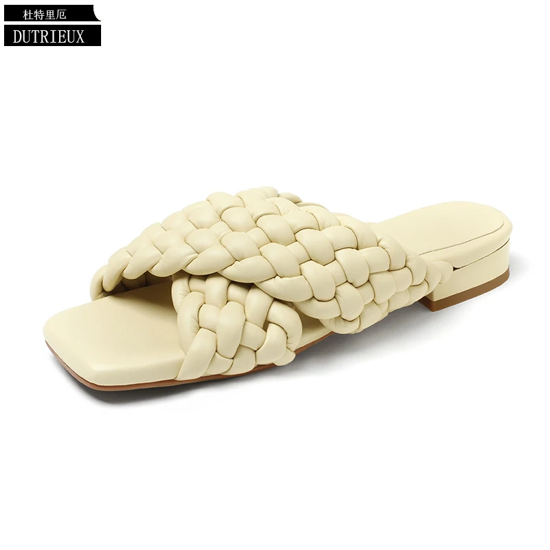 Fashion Slippers 2023 Flats Outside Shoes Female Summer Silvery Footwear Flip Flops Weave Full Grain Leather Ladies Women Slides
Fashion Slippers 2023 Flats Outside Shoes Female Summer Silvery Footwear Flip Flops Weave Full Grain Leather Ladies Women Slides